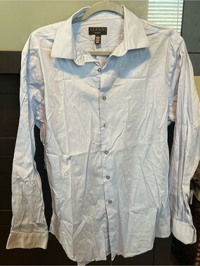 Alfani Light Blue Men's Dress Shirt - Classic Long Sleeve